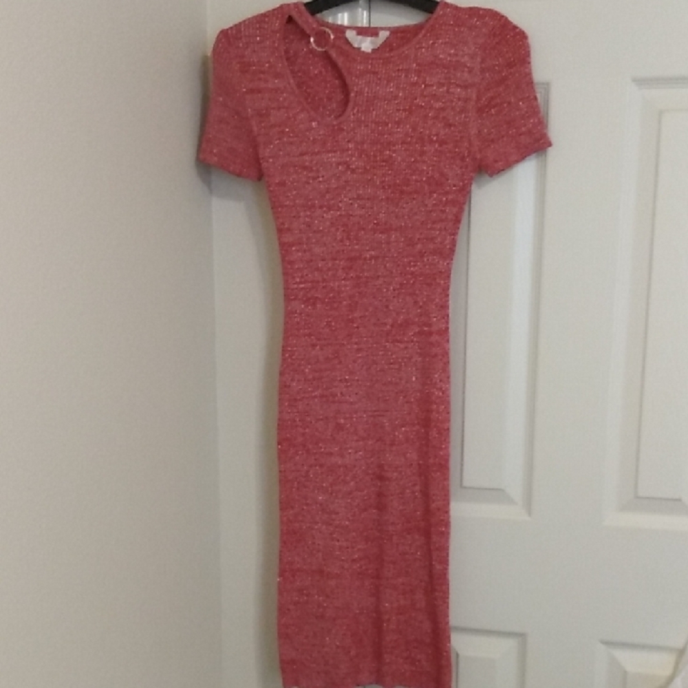 Elegant Red Knit Dress